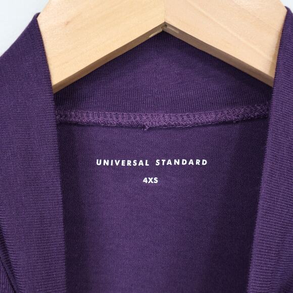 Universal Standard Modern Mock Neck Tee Purple Size 4XS 0/00 NWT - Picture 3 of 7